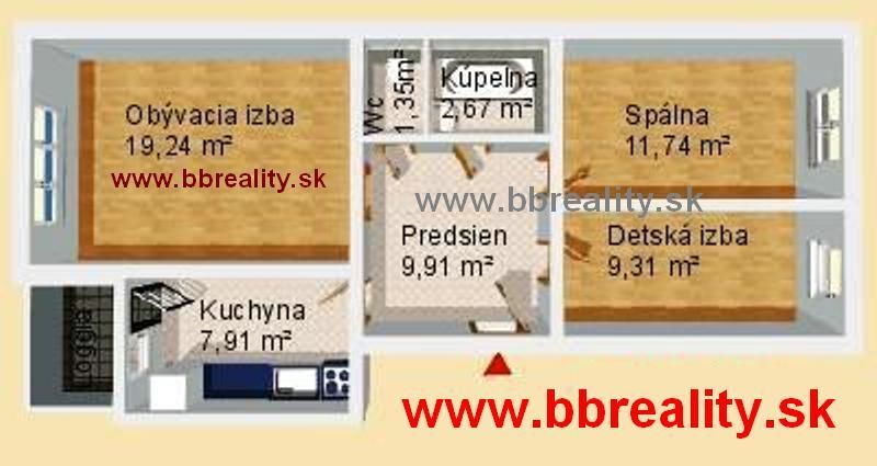 REZERVOVANÉ 3-izbový byt, Banská Bystrica, Limbová, 63 m2 | 175.000 €  | foto