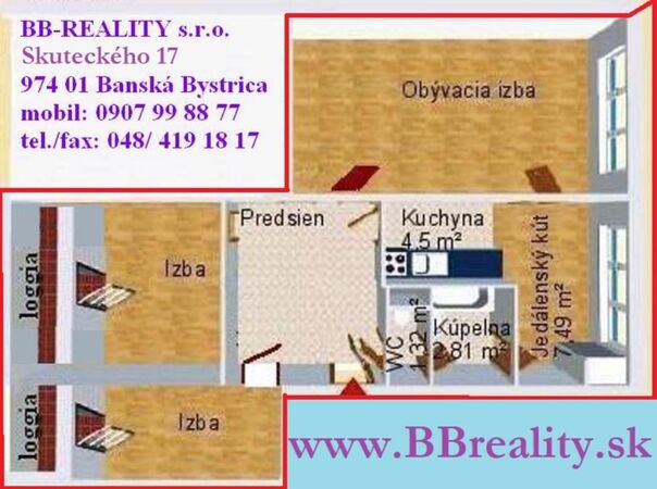 2-izbový byt, Banská Bystrica, Tr. Hradca Králové, 63 m2 | 169.000 €  | foto
