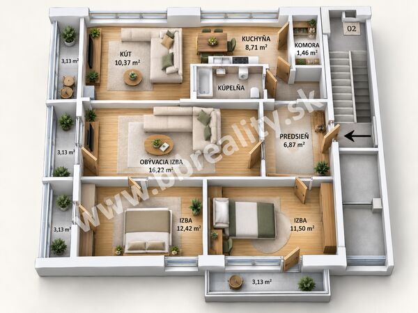 3-izbový byt, Banská Bystrica, Slnečná | 230.000 €  | foto